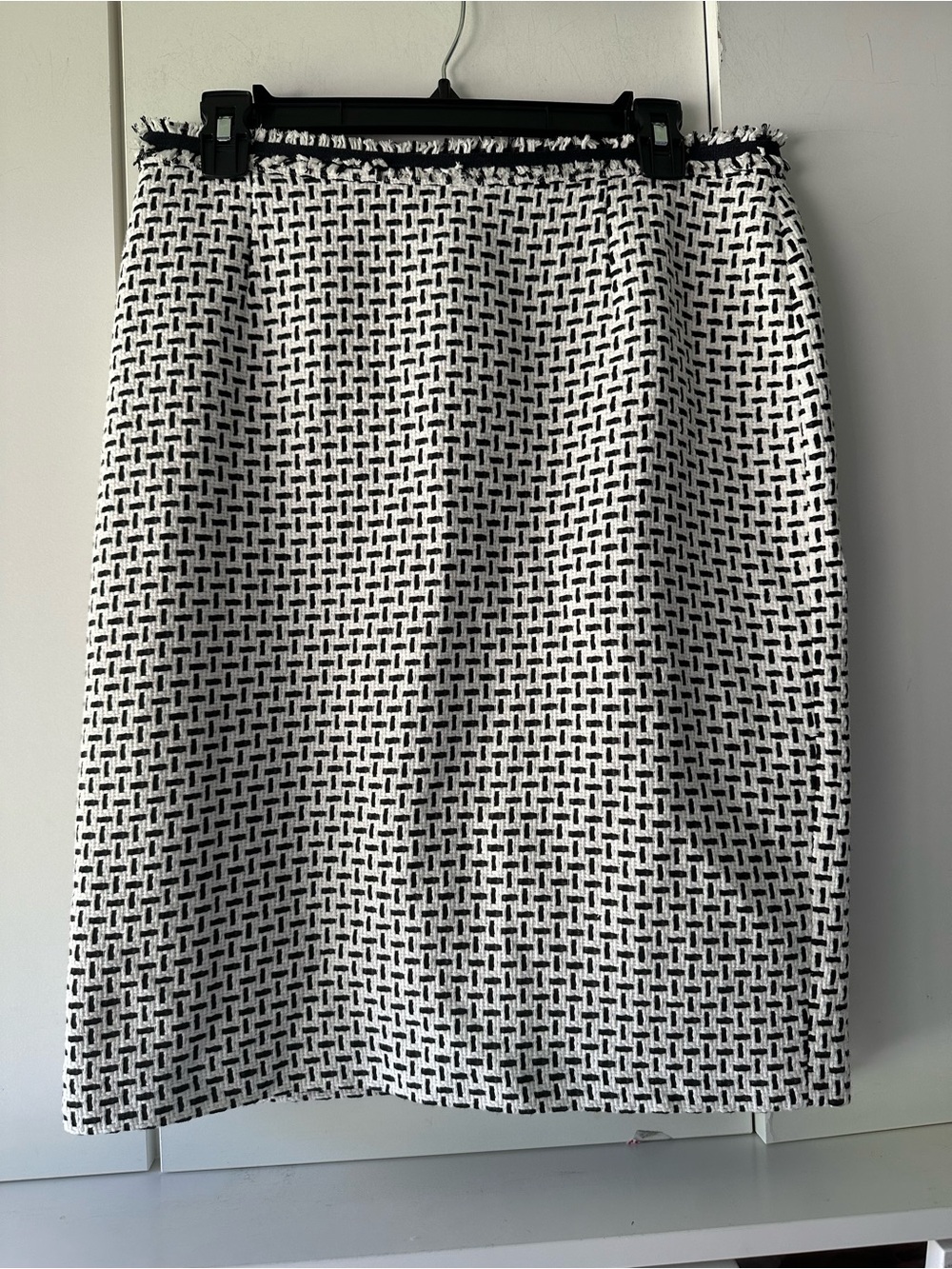 🤍🖤 Brooks Brothers Textured Tweed Pencil Skirt Size 10 NWOT